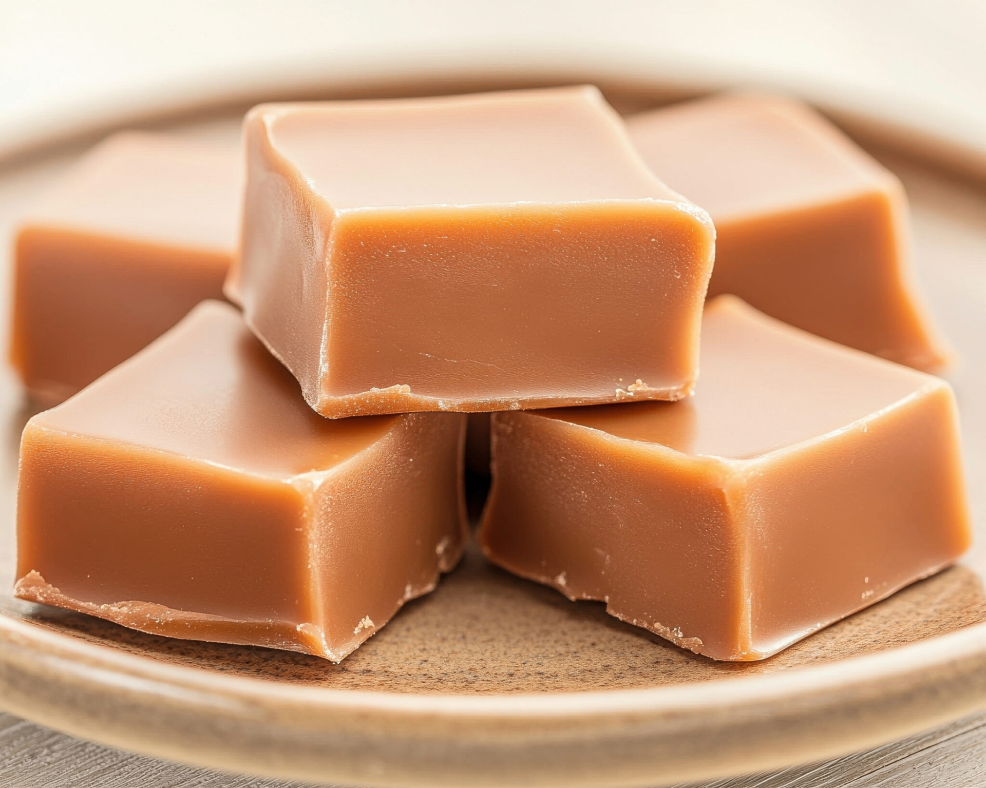 Pedaços de caramelo e toffee